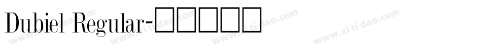 Dubiel Regular字体转换